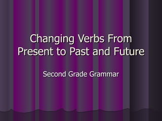 Changing Verbs From Present to Past and Future Second Grade Grammar 