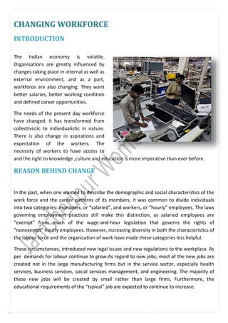 Changing workforce | DOCX