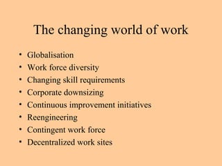 Changing world of work | PPT