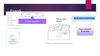 Paso9.
Puede compartir
Clic en esta
opcion
Para compartir
la carpeta
 