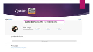 Ajustes
puede observar cuanto puede almacenar
 