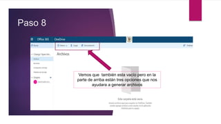 Paso 8
Vemos que también esta vacío pero en la
parte de arriba están tres opciones que nos
ayudara a generar archivos
 