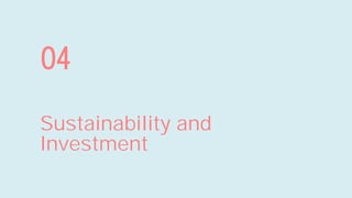 04
Sustainability and
Investment
 