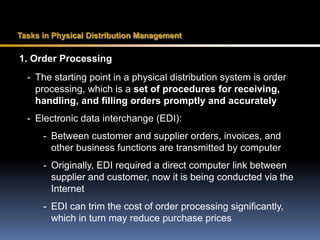 DIRECT SELLING• Direct channel—carries goods directly from a producer to the business purchaser or ultimate user. • Direct selling—a marketing strategy in which a producer establishes direct sales contact with its product’s final users. • Internet and direct mail are also potentially important tools for direct selling.CHANNELS USING MARKETING INTERMEDIARIES• For some products, using intermediaries may be more efficient, less expensive, and less time-consuming.