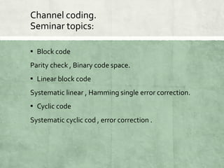 Channel-coding-BAN-Khalid. Communication | PPT