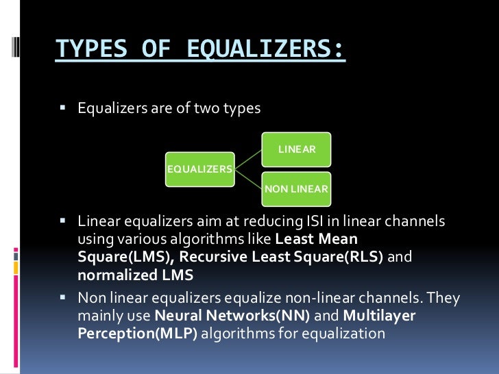 Channel Equalisation