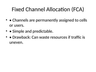Channel Allocation_Static Allocation (fixed time/frequency splits ...