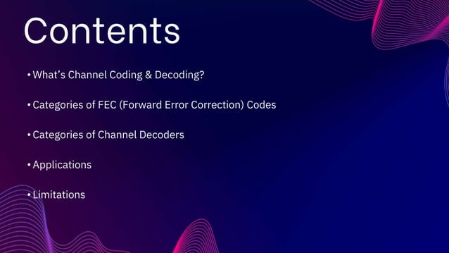 Introduction to Channel Coding & Decoding | PPTX