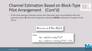 Channel Estimation Techniques Based on Pilot Arrangement in OFDM ...