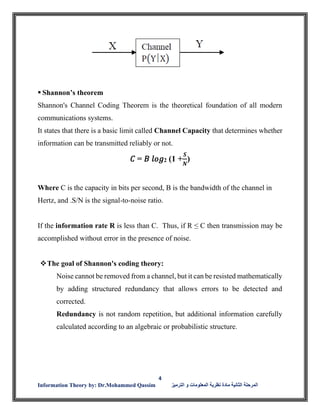 Channel in information theory chapter tow for computer engineering | PDF