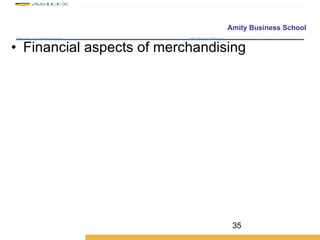 Financial aspects of merchandising 