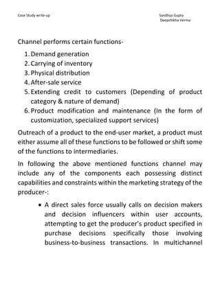 Channel management writeup pdf | PDF