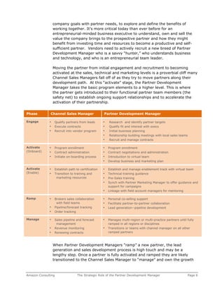 The Strategic Role of the Partner Development Manager | PDF
