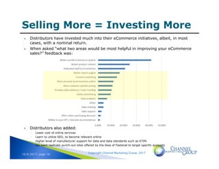 2017 State of eCommerce, Distributor Perspective
