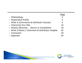 2017 State of eCommerce, Distributor Perspective
