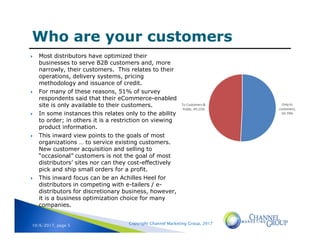 2017 State of eCommerce, Distributor Perspective