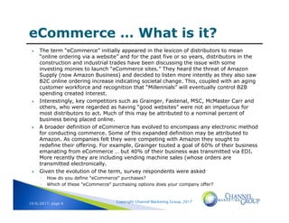 2017 State of eCommerce, Distributor Perspective