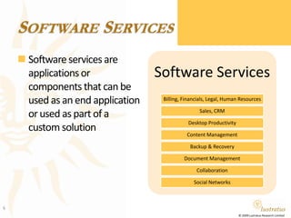 Cloud Computing Market Product Capability Segmentation* These services have been arbitrarily grouped for layout purposes. There is no particular significance to this grouping.