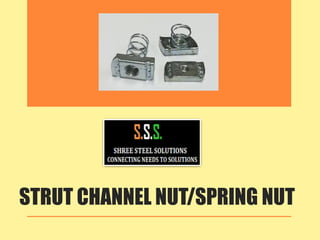 STRUT CHANNEL NUT/SPRING NUT
 