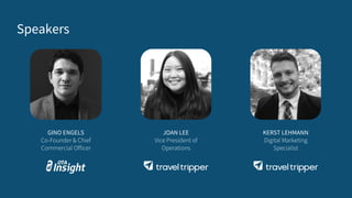 Speakers
GINO ENGELS
Co-Founder & Chief
Commercial Officer
JOAN LEE
Vice President of
Operations
KERST LEHMANN
Digital Marketing
Specialist
 