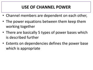 Channel Power & Conflict and Channel Dynamics | PDF