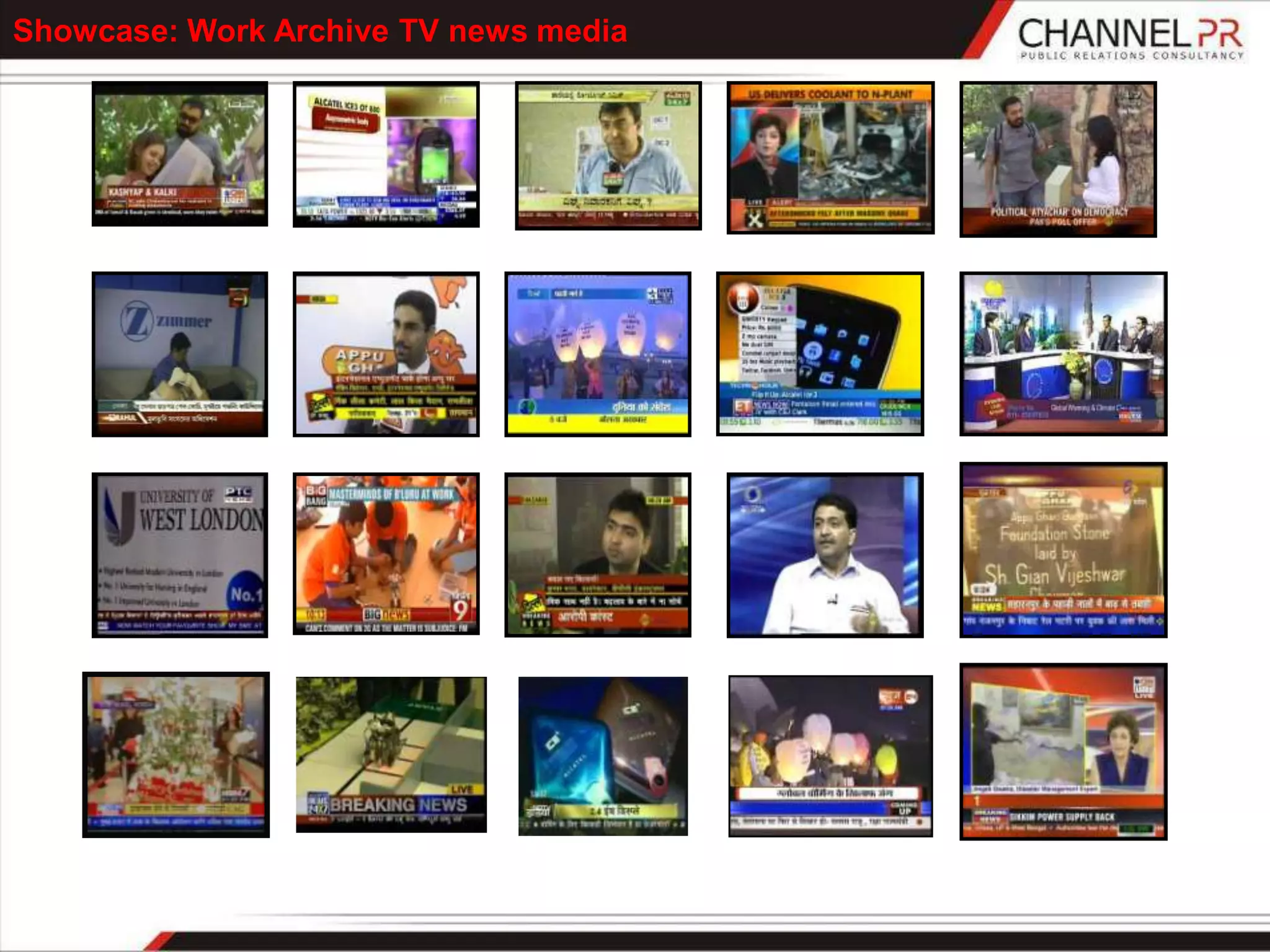 Showcase: Work Archive TV news media
 