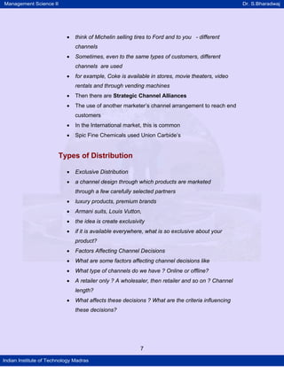 Channels of distribution | PDF