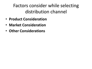 Channels of distribution | PPTX