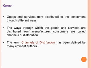 Channels of distribution | PPTX