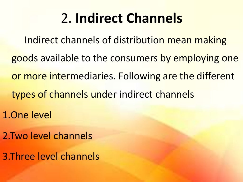 Channels of distribution