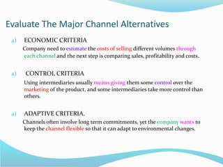 Channels of distribution | PPTX