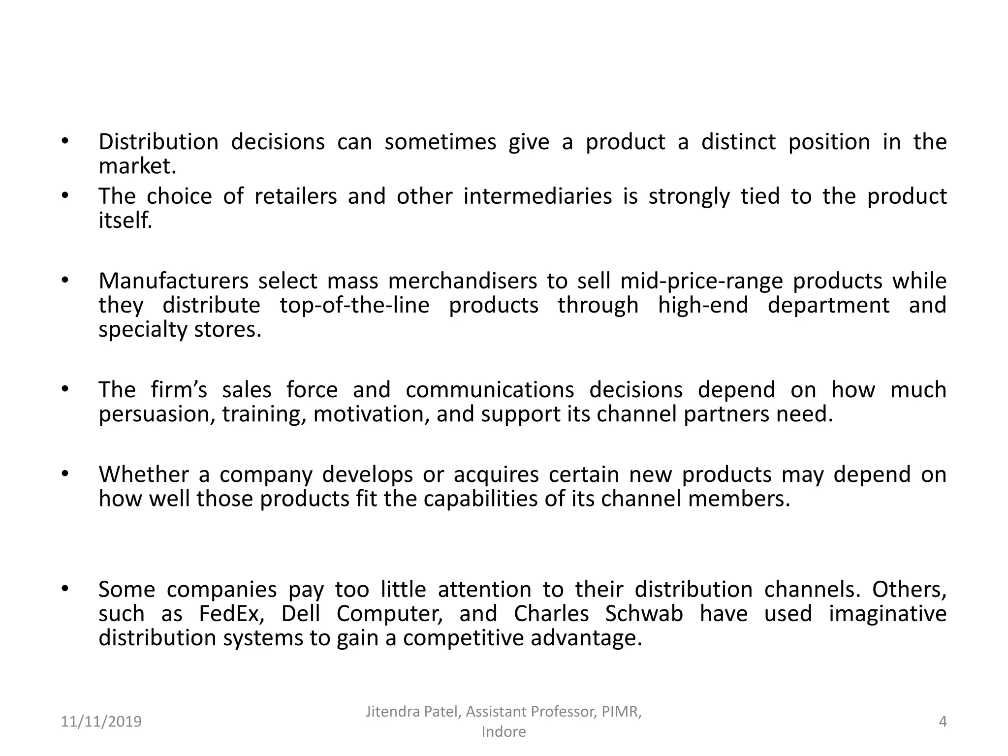 Channels of distribution in marketing | PPTX