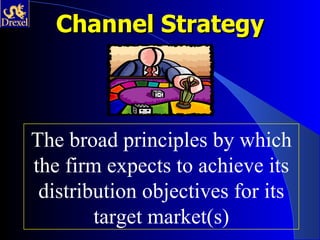 Channel Strategy



The broad principles by which
the firm expects to achieve its
 distribution objectives for its
        target market(s)
 