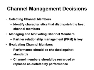 role and importance of marketing channels unit 4 | PDF