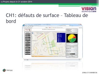 c) Projets depuis le 21 octobre 2014 
GATINEAU, 12 ET 13 NOVEMBRE 2014 
CH1: défauts de surface – Tableau de bord  