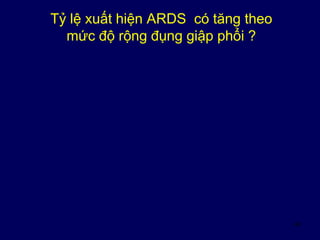40
Tỷ lệ xuất hiện ARDS có tăng theo
mức độ rộng đụng giập phổi ?
 