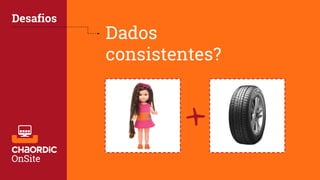 Dados
consistentes?
Desafios
+
 