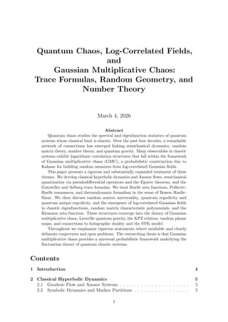Quantum Chaos and Gaussian Multiplicative Chaos: | PDF