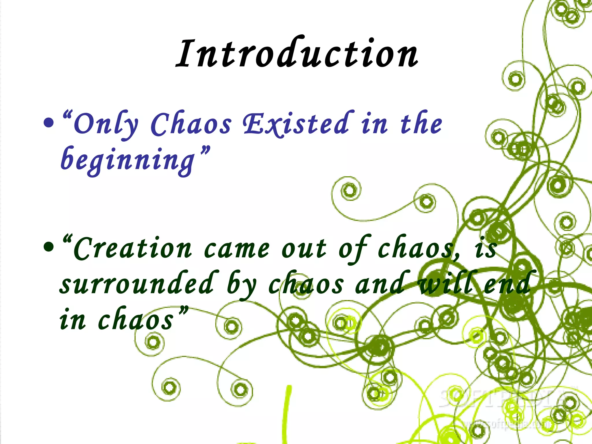 Chaos Analysis PPT