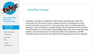 Chaos engineering & Gameday on AWS | PPTX