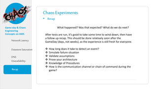 Chaos engineering & Gameday on AWS | PPTX
