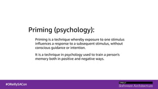 Priming (psychology):
Priming is a technique whereby exposure to one stimulus
inﬂuences a response to a subsequent stimulus, without
conscious guidance or intention.
It is a technique in psychology used to train a person's
memory both in positive and negative ways.
 