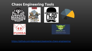 Chaos Engineering Tools
https://github.com/dastergon/awesome-chaos-engineering
 