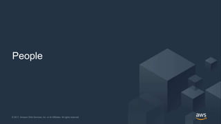 © 2017, Amazon Web Services, Inc. or its Affiliates. All rights reserved.© 2017, Amazon Web Services, Inc. or its Affiliates. All rights reserved.
People
 