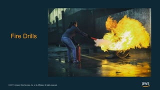 © 2017, Amazon Web Services, Inc. or its Affiliates. All rights reserved.
Fire Drills
 