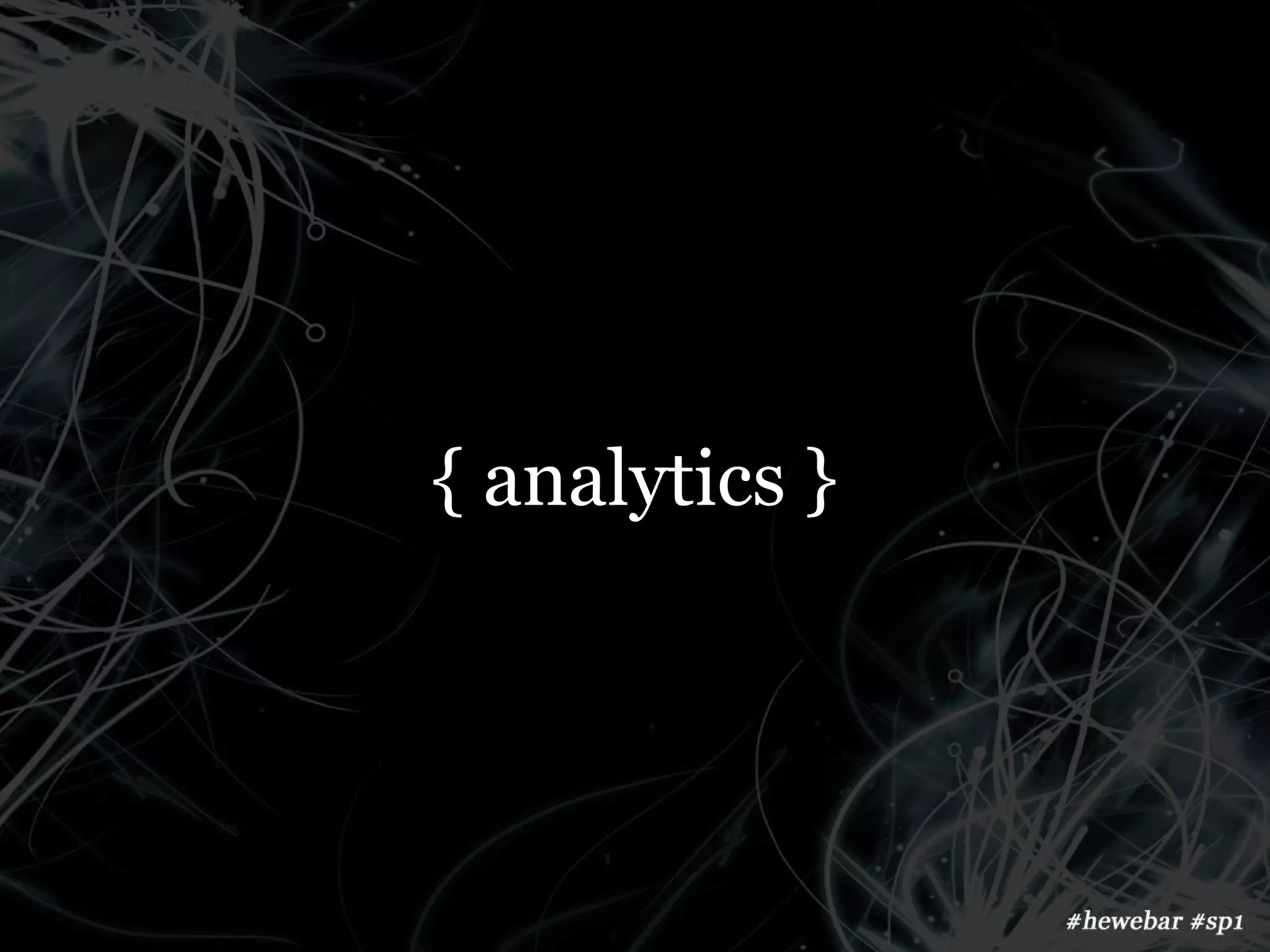 { analytics }
 