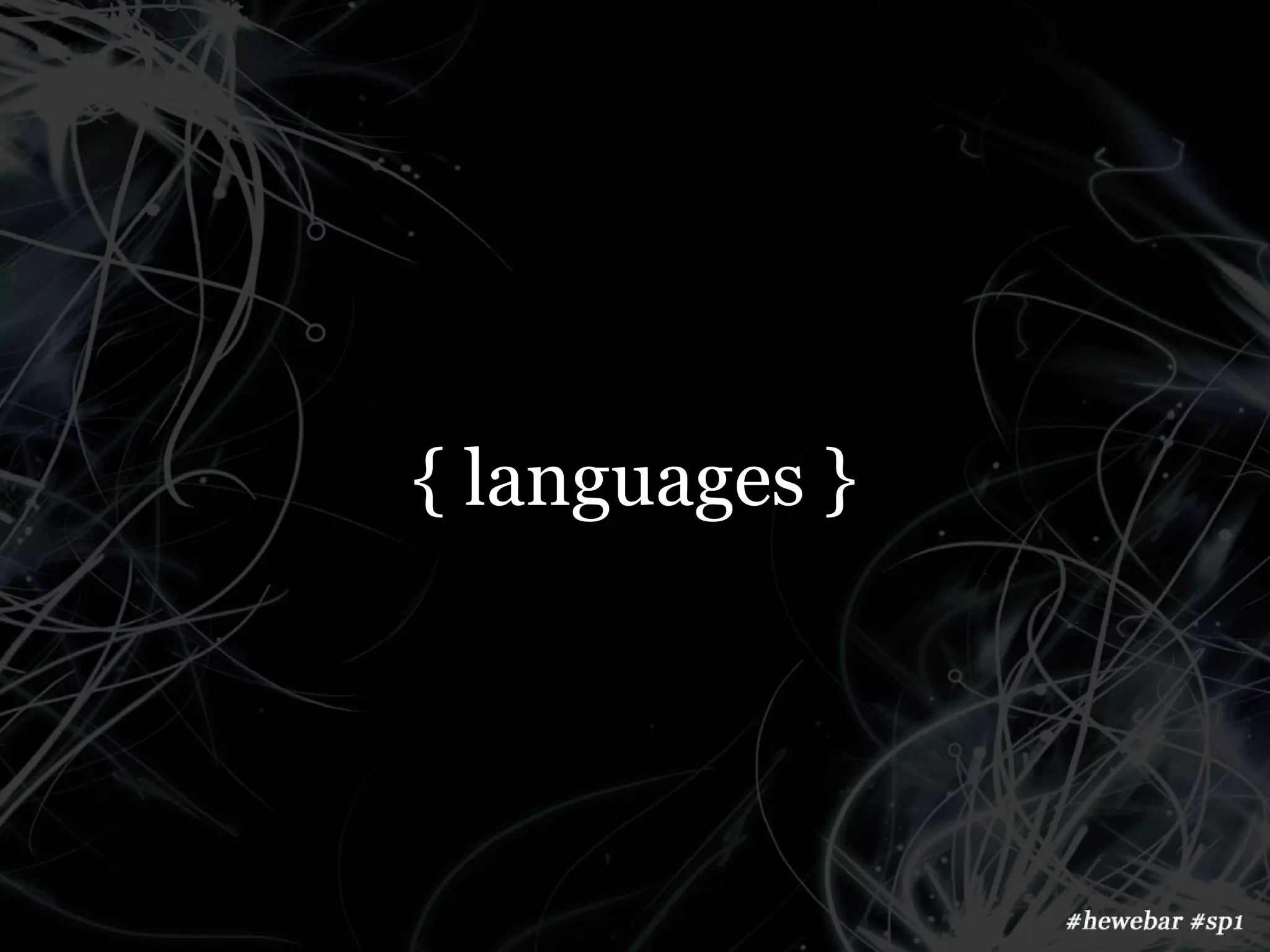 { languages }
 