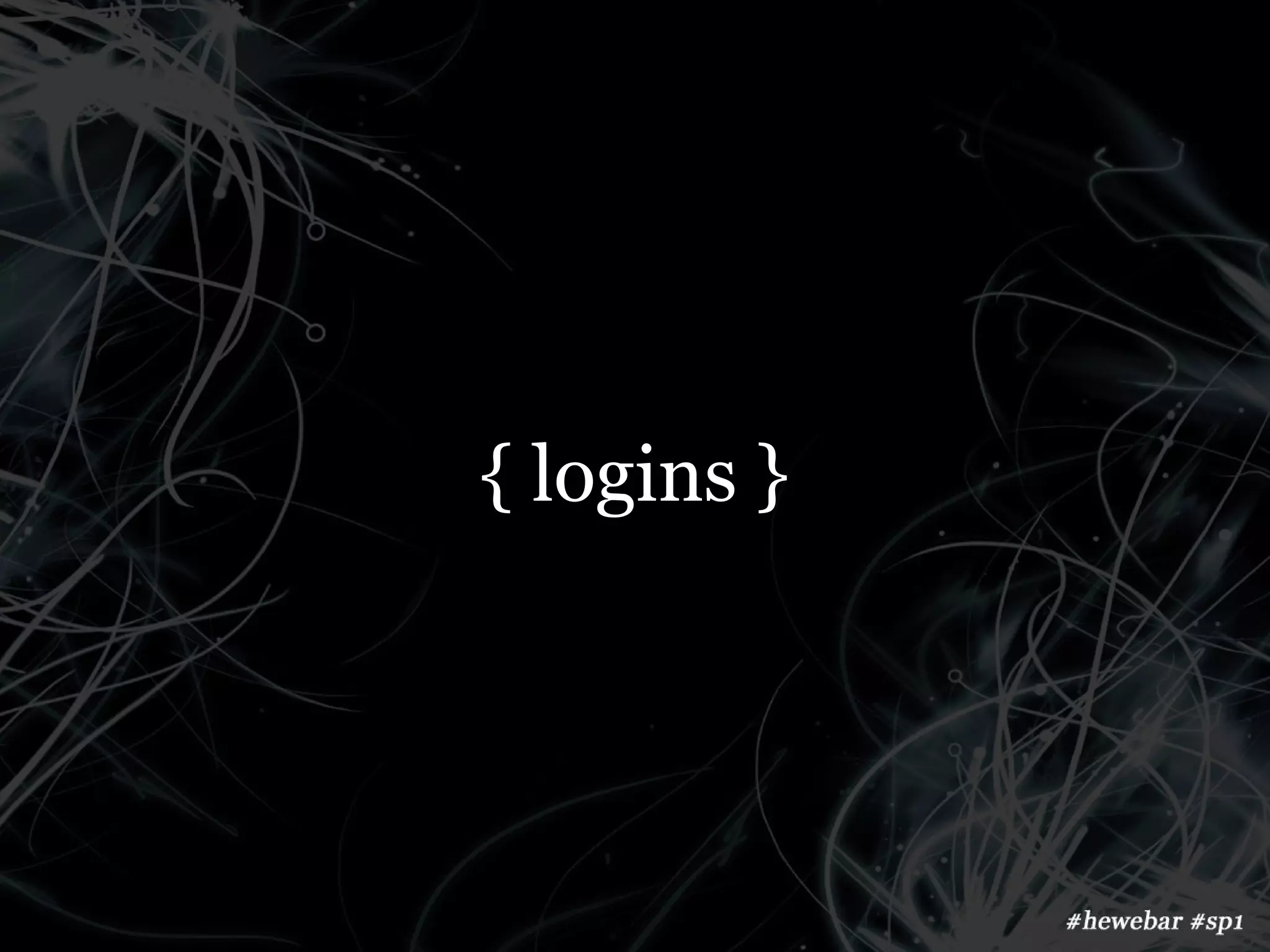 { logins }
 