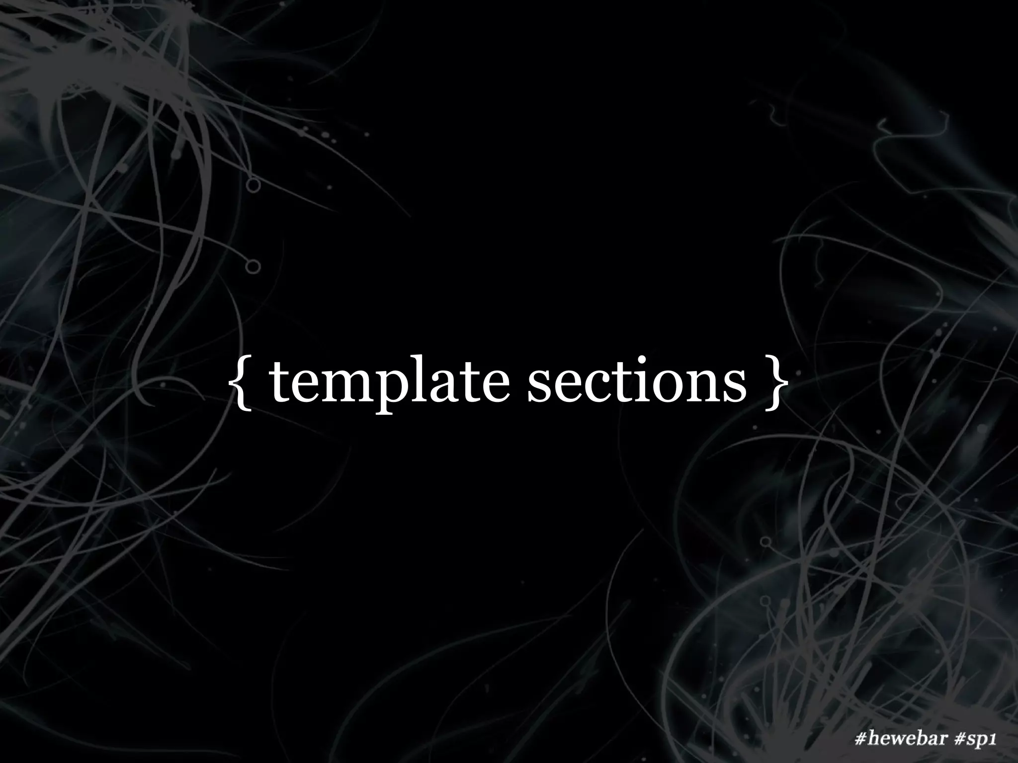 { template sections }
 