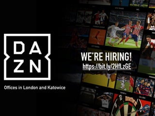 Offices in London and Katowice
WE’RE HIRING!
https://bit.ly/2HfLzGE
 